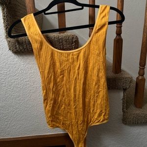 orange free people leotard one piece